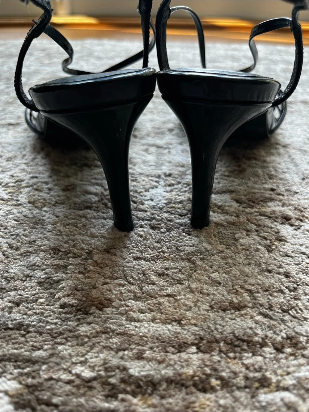 Jeffrey Campbell Black patent strappy High-Heel Sandals